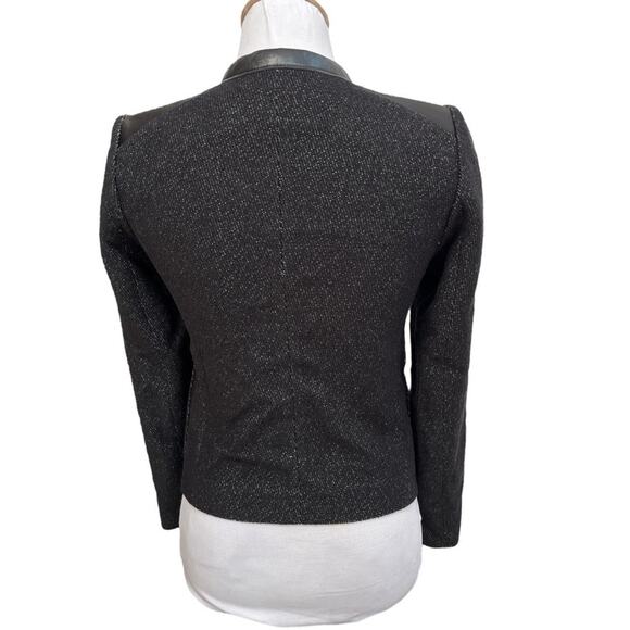 Zadig & Voltaire Cropped Moto Jacket Black Size Small (36) - Picture 4 of 9